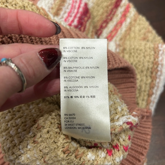 Free People Show Me Love Striped Knit Pullover Sweater : Size M - Picture 9 of 9